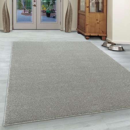 Tapis pour salon cuisine chambre à courts poils optique Gabbeh uni crème