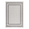 Tapis de terrasse extérieur Tapis sisal aspect osier crème avec motif double bordure