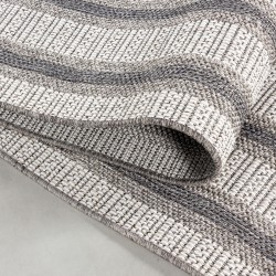 Tapis de terrasse extérieur Tapis sisal aspect osier crème avec motif double bordure