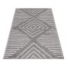 Tapis gris à motifs de carreaux rayés en sisal pour terrasse intérieure et extérieure balcon cuisine salon