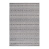Indoor and outdoor patio rug, wicker-look sisal rug, grey with hologram pattern