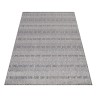 Indoor and outdoor patio rug, wicker-look sisal rug, grey with hologram pattern