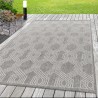 Outdoor rug, geometric pattern, grey color, rug for terrace/balcony/kitchen