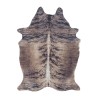 Waschbarer Teppich, Kuhfellimitat, braun, Wohnzimmerteppich, Wildlederrücken