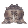 Washable rug, imitation cowhide, brown color, rug for the living room, suede backing