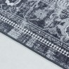 Classic Orient Vintage Black Grey Machine Washable Non-Slip Rug