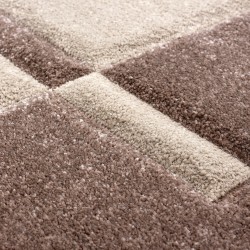 Alfombra 3D moderna con diseño de corte de contorno, Hawaii 1310 BROWN