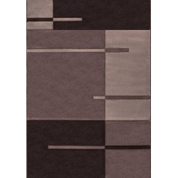 Modern 3D-matta med konturskuren design, Hawaii 1310 BRUN