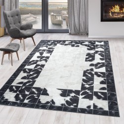 Alfombrilla antideslizante lavable a máquina con estampado de cuadros grises y blancos.