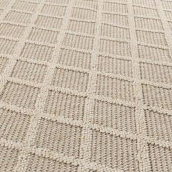 Beige diamond design rug for balconies, kitchens, terraces, and outdoor/indoor use.