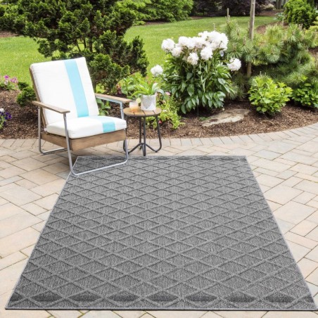 Tapis Balcon Cuisines Terrasses Outdoor Indoor conception de diamant Gris