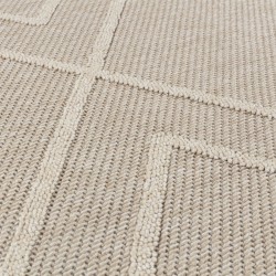 Tapis Balcon Cuisines Terrasses Outdoor Indoor géométrique zigzag à carreaux Beige crème