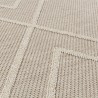 Tapis Balcon Cuisines Terrasses Outdoor Indoor géométrique zigzag à carreaux Beige crème