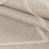 Balcony Rug for Kitchens, Terraces, Outdoor, Indoor - Geometric Zigzag Checkered Pattern - Beige Cream