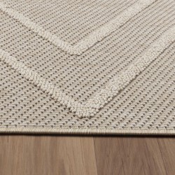 Tapis Balcon Cuisines Terrasses Outdoor Indoor géométrique zigzag à carreaux Beige crème