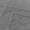 Tapis Balcon Cuisines Terrasses Outdoor Indoor géométrique zigzag à carreaux Gris