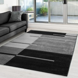 Tapis 3D moderne designe découpe de contour Hawaii 1310 GRIS
