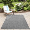 Tapis Balcon Cuisines Terrasses Outdoor Indoor géométrique zigzag à carreaux Gris