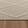 Teppich für Balkon, Küche, Terrasse, Außenbereich, Innenbereich, skandinavisch, geometrisch, Beige, Creme