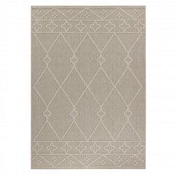 Matta för balkong, kök, terrass, utomhus, inomhus, skandinavisk, geometrisk, beige, creme