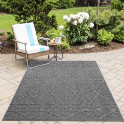 Tapis Balcon Cuisines Terrasses Outdoor Indoor scandinave géométrique ligne Gris