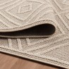 Tapijt Balkon Keukens Terrassen Buiten Binnen geometrisch geruit Beige Bruin