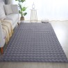 Long pile rug, solid color, non-slip, grey, soft and washable, living room rug, cotton backing