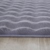Hoogpolig vloerkleed, effen kleur, antislip, grijs, zacht en wasbaar, vloerkleed voor de woonkamer, katoenen achterkant.