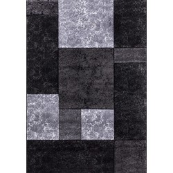 Tapis 3D moderne designe découpe de contour Hawaii 1330 NOIR