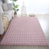 Tapis à poils longs, antidérapant, unicolore, couleur rose, doux et lavable,tapis salon, dos en coton