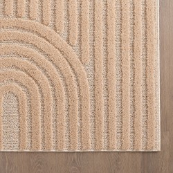 Alfombra peluda, estilo bohemio escandinavo, rosa, alfombra para sala de estar, base de yute