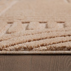 Alfombra peluda, estilo bohemio escandinavo, rosa, alfombra para sala de estar, base de yute