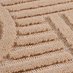 Tapis à poils longs, style bohème scandinave, rose, tapis de salon, dos en jute