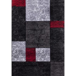 Modern 3D rug with contour cut design, Hawaii 1330 RED