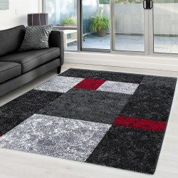 Modern 3D rug with contour cut design, Hawaii 1330 RED