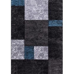Modern 3D rug with contour cut design, Hawaii 1330 TURQUOISE