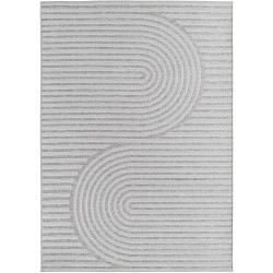 Tapis d'extérieur Gris, Résistant aux intempéries et aux UV, Cuisine, Balcon, Terrasse, Jardin, Salon et salle à manger, scandin