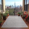 Grey outdoor rug, weather and UV resistant, for kitchen, balcony, patio, garden, living and dining room, Scandinavian style