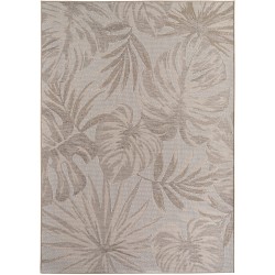 Beige buitenkleed, weer- en UV-bestendig, voor keuken, balkon, terras, tuin, woon- en eetkamer, groen