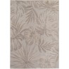 Beige outdoor rug, weather and UV resistant, for kitchen, balcony, patio, garden, living and dining room, foliage