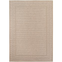 Beige utomhusmatta, väder- och UV-beständig, för kök, balkong, uteplats, trädgård, vardagsrum och matsal, enfärgad