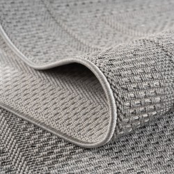 Grey Outdoor Rug, Weather and UV Resistant, Kitchen, Balcony, Terrace, Garden, Living and Dining Room, Single Color