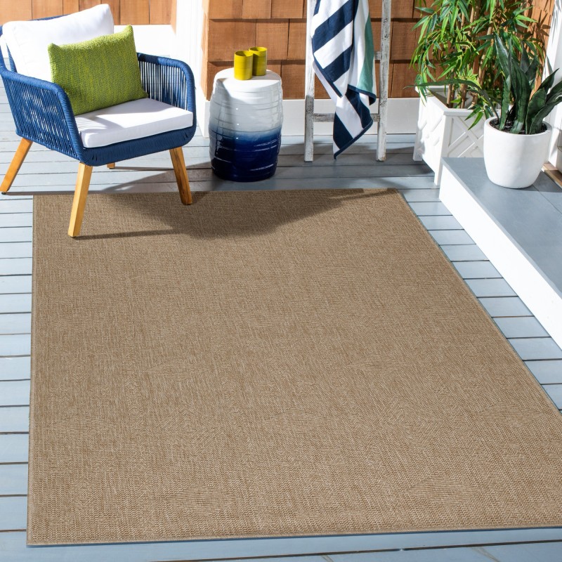 Tapis d'extérieur, Design vintage, Couleur Beige, Tapis pour Terasse-Balcon-Cuisine, dos en polypropylène