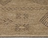Outdoor rug, vintage design, black, suitable for patio, balcony, or kitchen, with a polypropylene backing