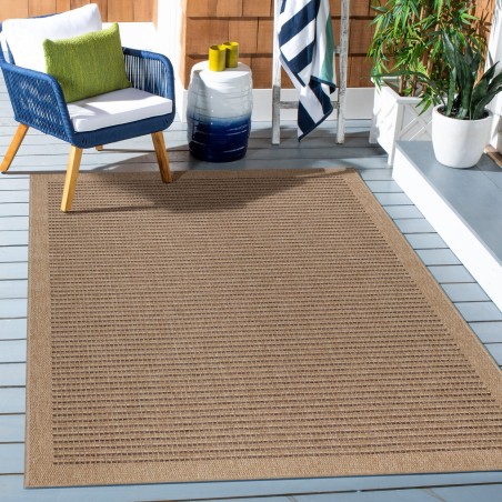 Outdoor-Teppich, Vintage-Design, schwarz, geeignet für Terrasse, Balkon oder Küche, mit Polypropylen-Rückseite