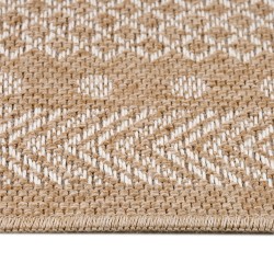 Tapis d'extérieur, Design vintage, Couleur Beige, Tapis pour Terasse-Balcon-Cuisine, dos en polypropylène