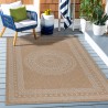 Tapis d'extérieur, Design vintage, Couleur Beige, Tapis pour Terasse-Balcon-Cuisine, dos en polypropylène