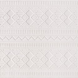 Kortpolig vloerkleed, 3D-design, crèmekleur, woonkamerkleed, achterkant van gefibrilleerd garen