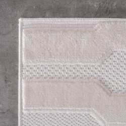 Tapis à poils courts,3D Design,Couleur crème,Tapis pour Salon,dos en fil fibrillé