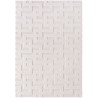 Short pile rug, 3D design, cream color, living room rug, fibrillated yarn backing
